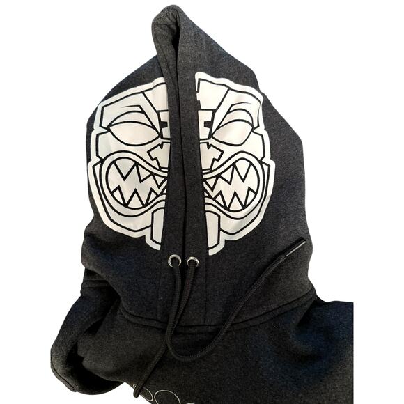 NWT! Farmers Market Hawaii Mens M Embroidered Hoodie Moon Cycles Sweatshirt Gray - Picture 3 of 9